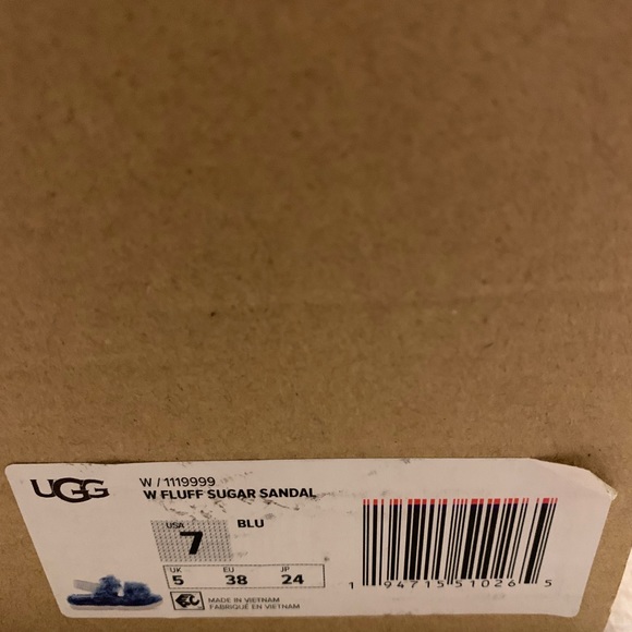 Brand NWT UGG Fluff Sugar Sandal Size 7 - Picture 7 of 7
